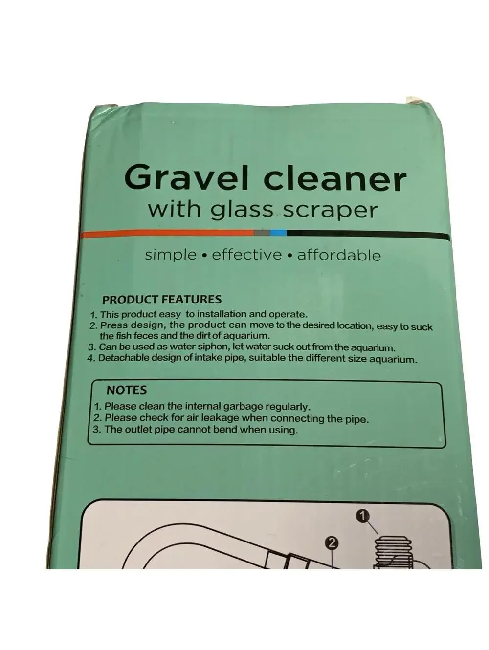 Pulaco Aquarium Gravel Cleaner Siphon Vacuum with Glass Scraper Kit 92cm NEW